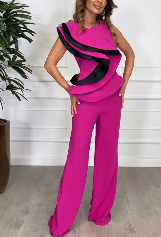 Rose Red Elegant Suit