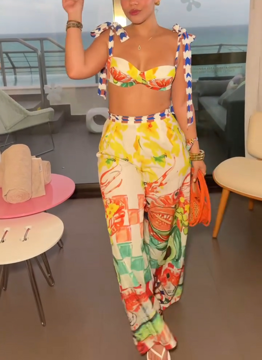 Printed two piece set