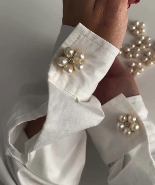 Exquisite Handcraft Flower Cufflinks